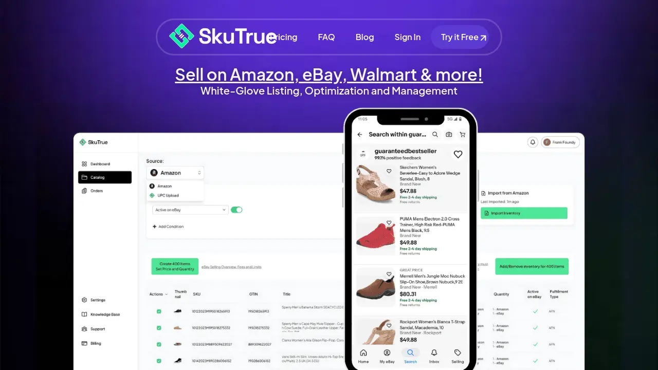 Screenshot of SkuTrue