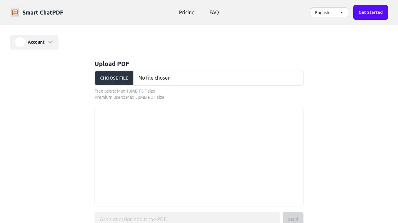Screenshot of Smart ChatPDF