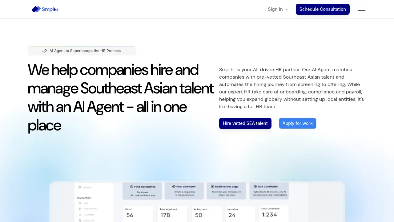 Screenshot of Smplhr