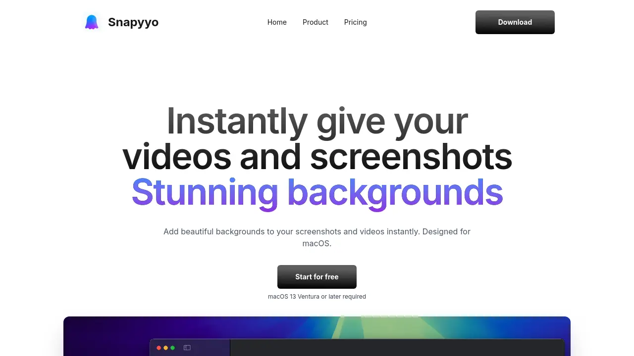 Screenshot of Snapyyo