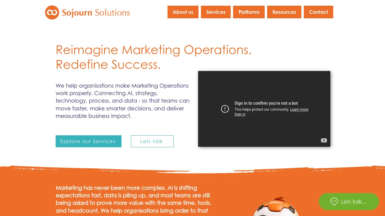 Screenshot of Sojourn Solutions
