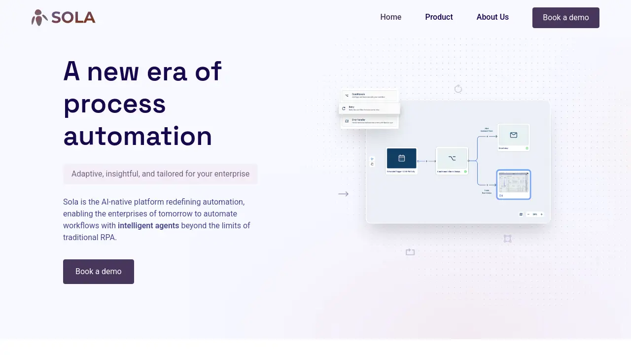 Screenshot of Sola