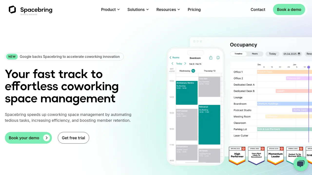 Screenshot of Spacebring