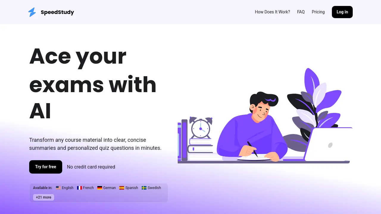 Screenshot of SpeedStudy