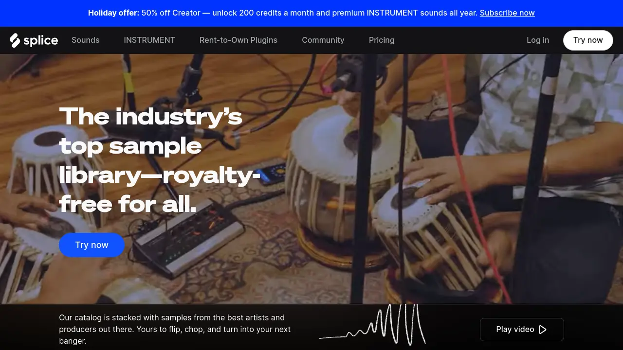 Screenshot of Splice