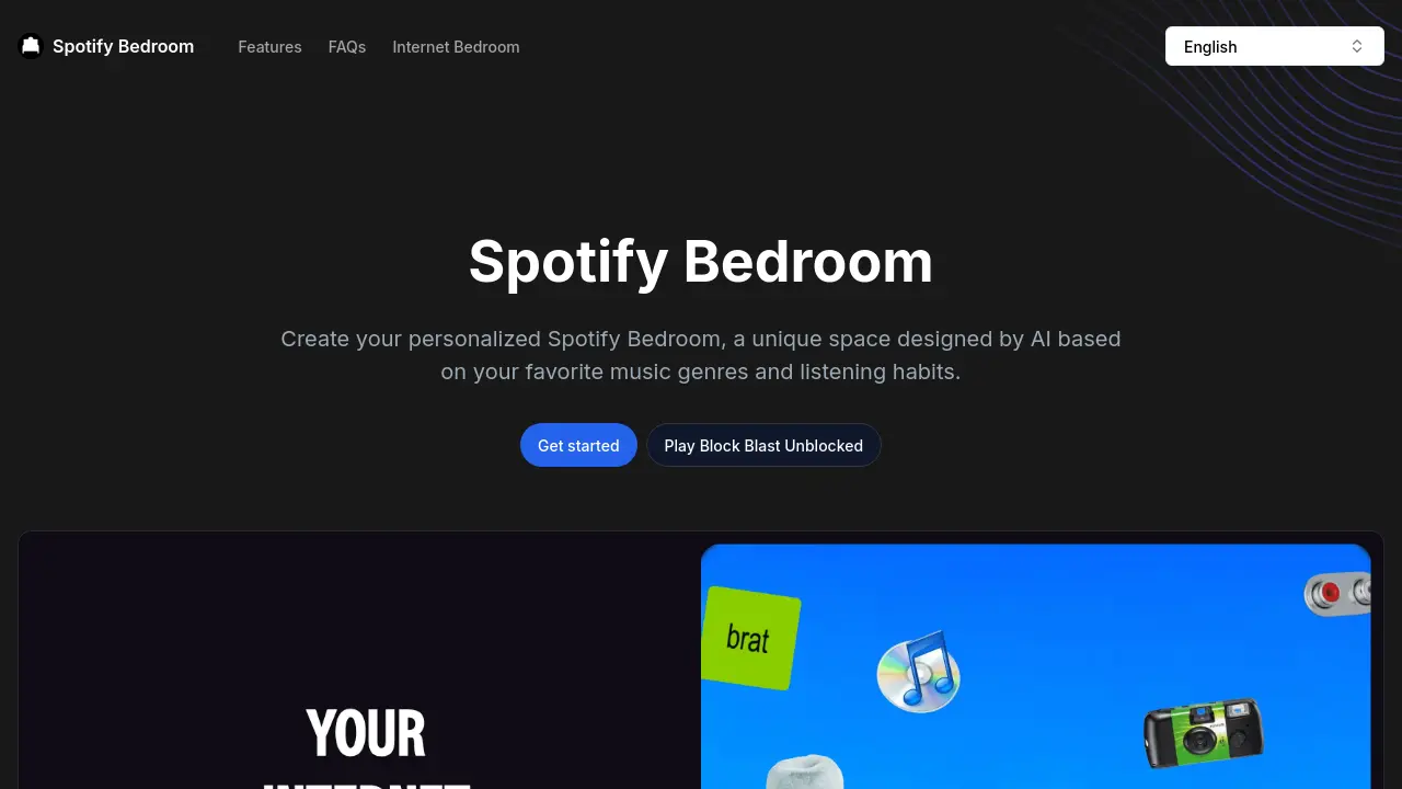 Screenshot of Spotify Bedroom