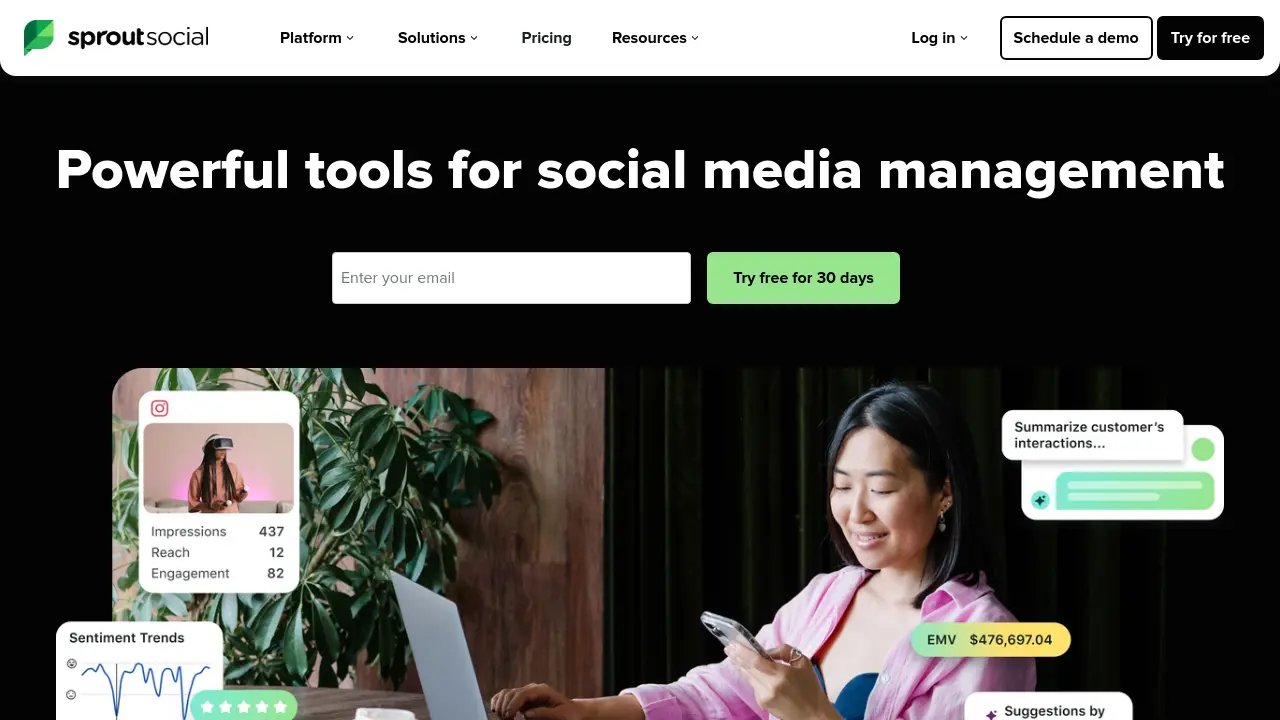 Screenshot of Sprout Social