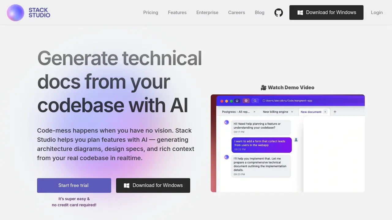 Screenshot of Stack Studio