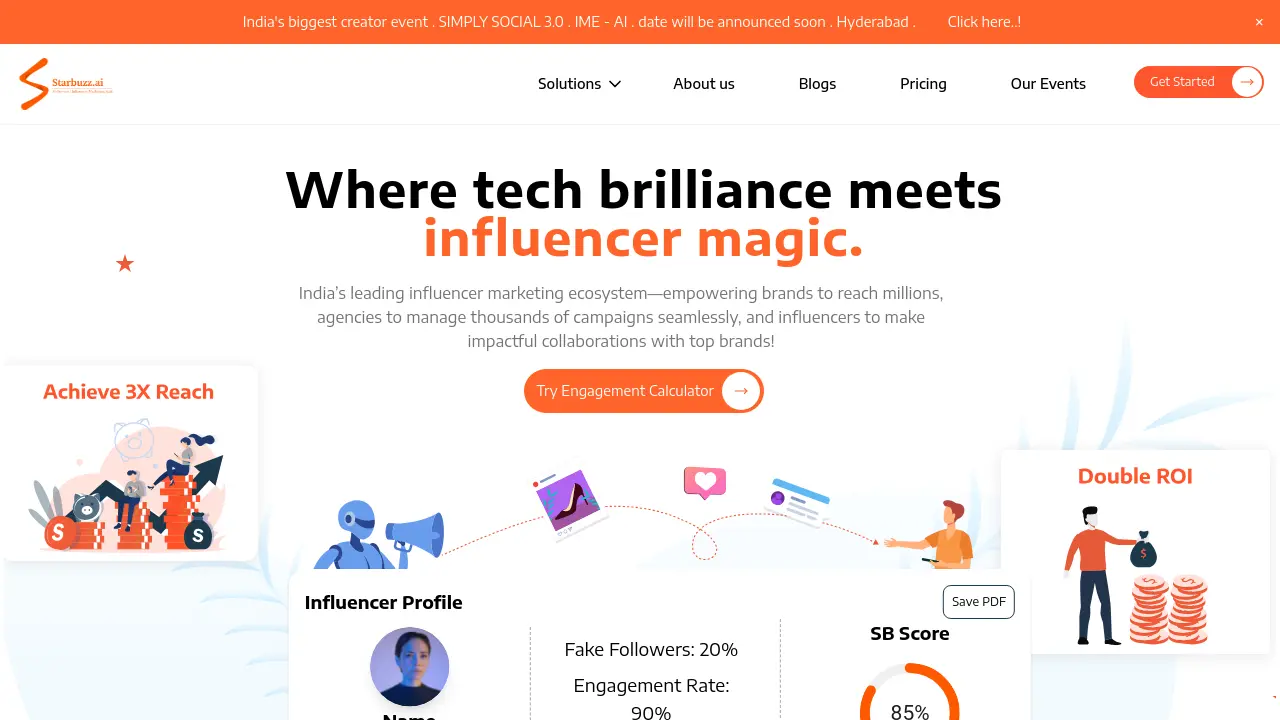 Screenshot of Starbuzz.ai
