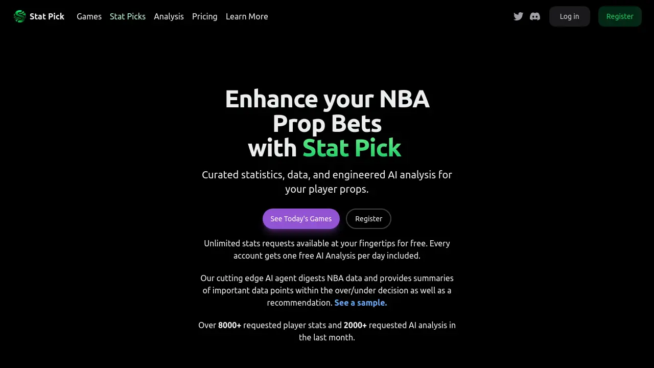 Screenshot of Stat Pick