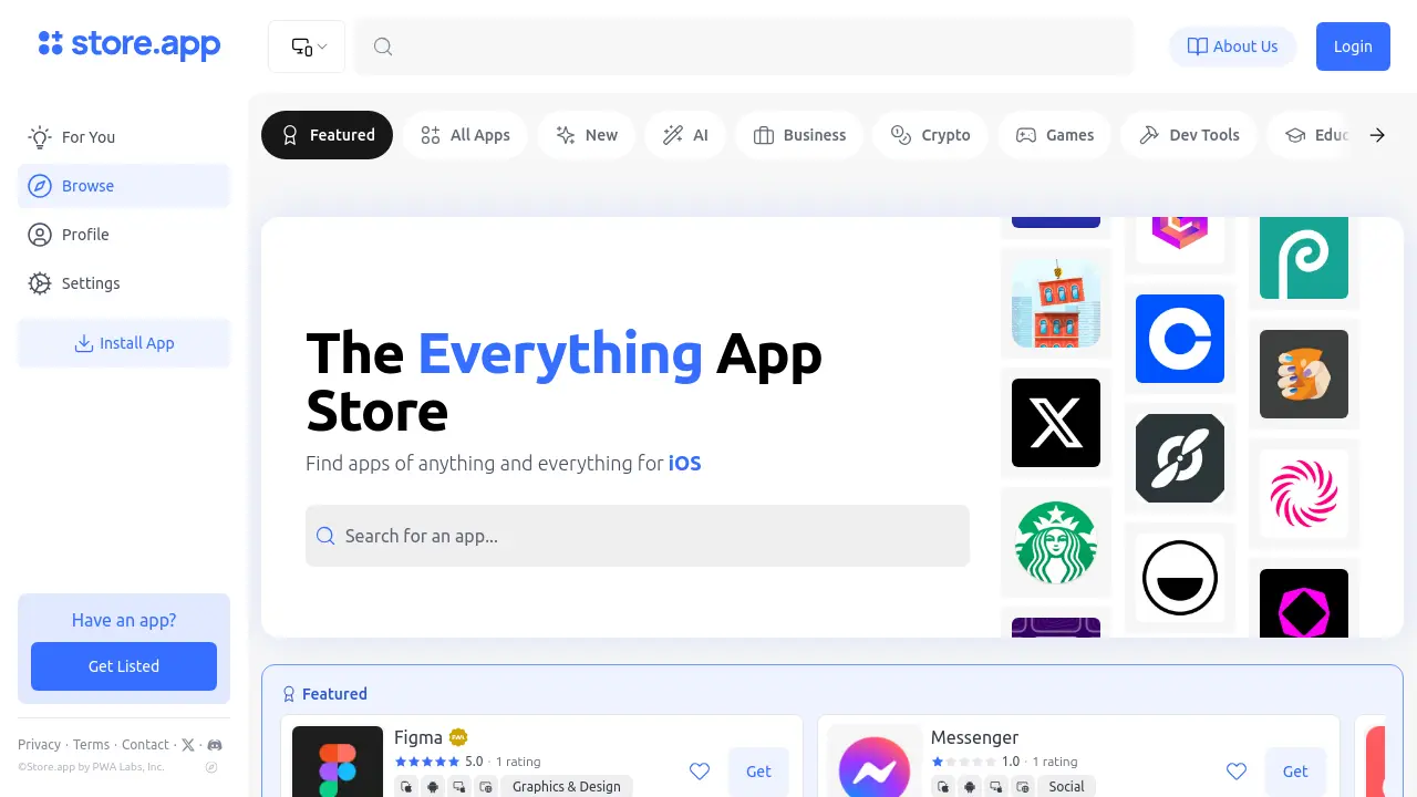 Screenshot of Store.app