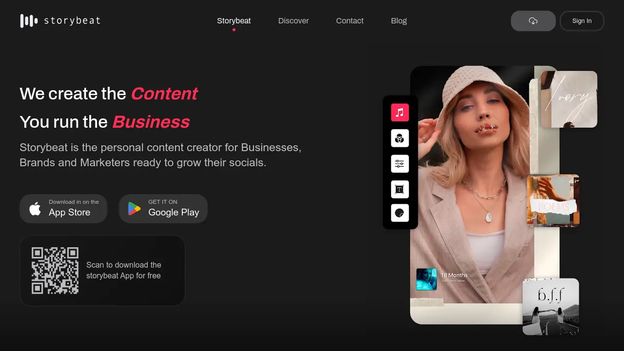 Screenshot of Storybeat