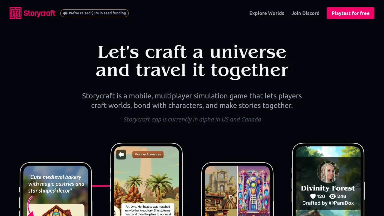 Screenshot of Storycraft