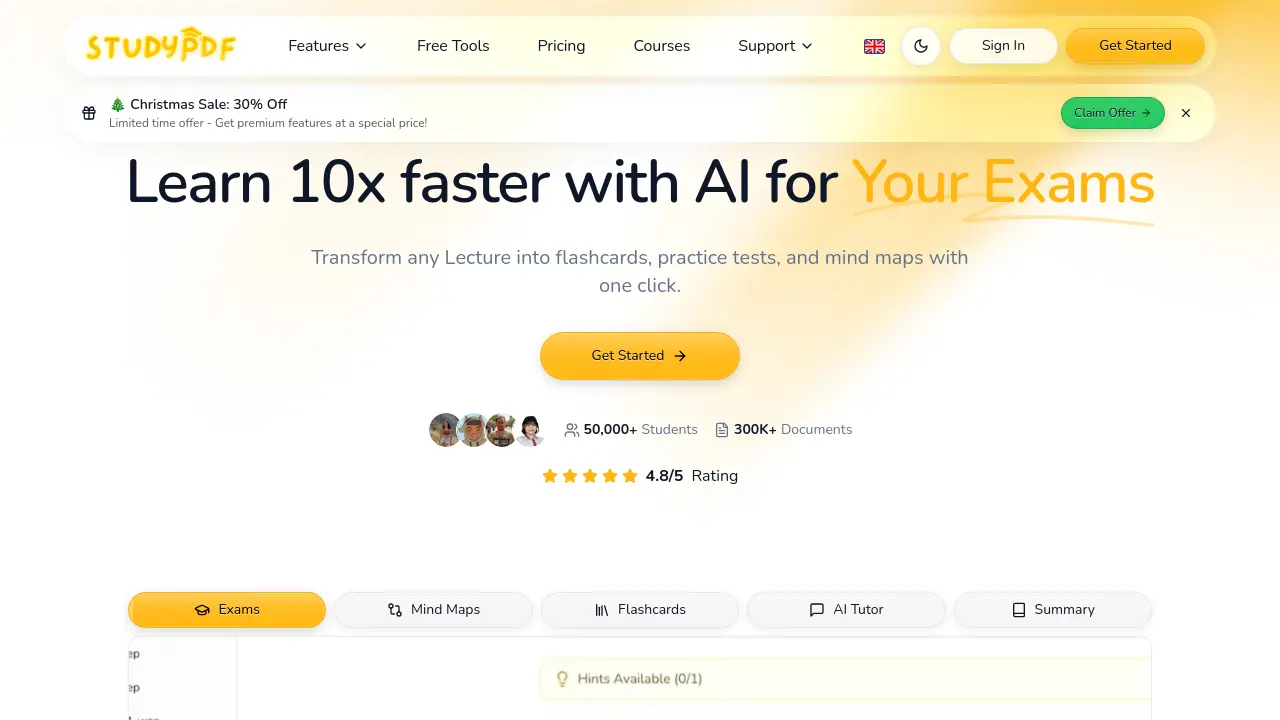 Screenshot of StudyPDF