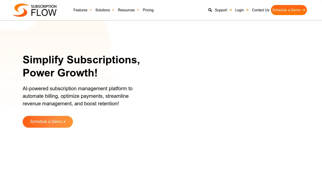 Screenshot of SubscriptionFlow