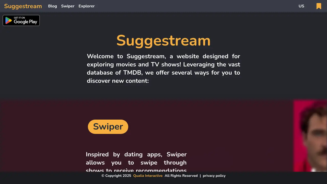 Screenshot of Suggestream