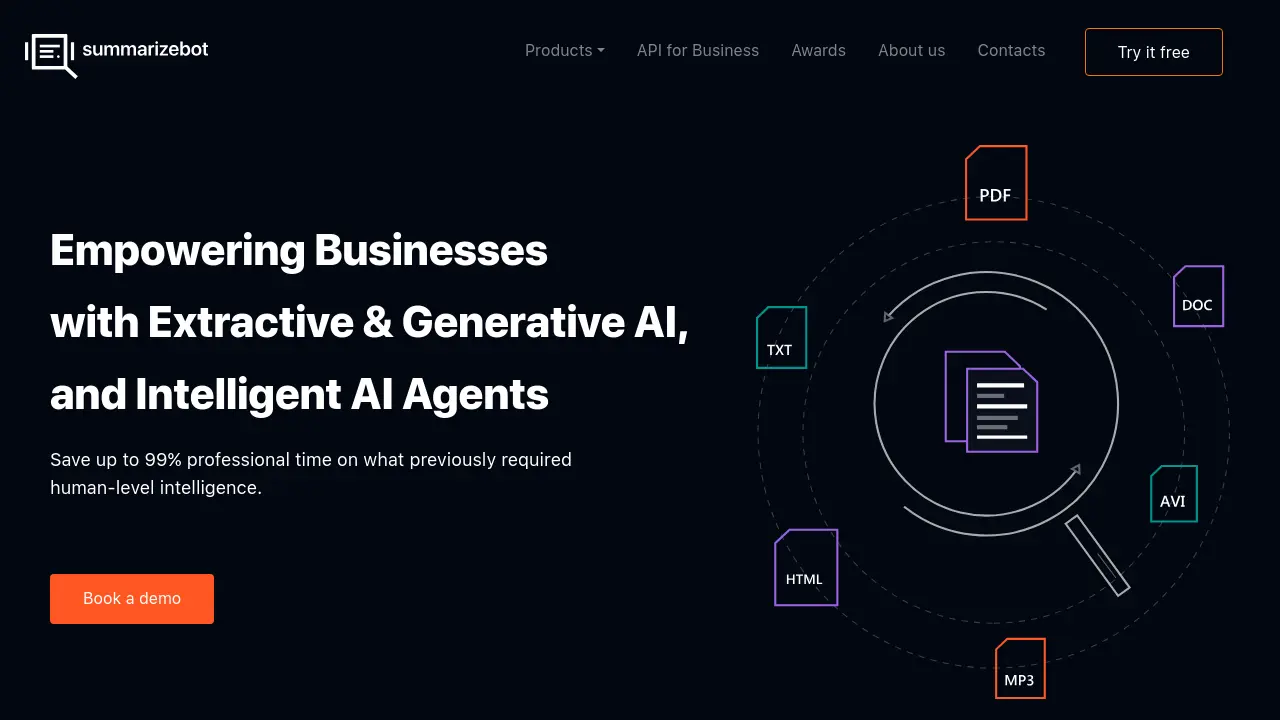 Screenshot of SummarizeBot