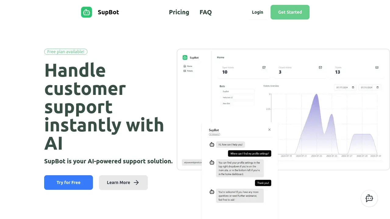 Screenshot of SupBot