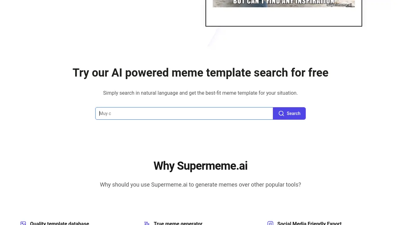 Screenshot of Supermeme.ai