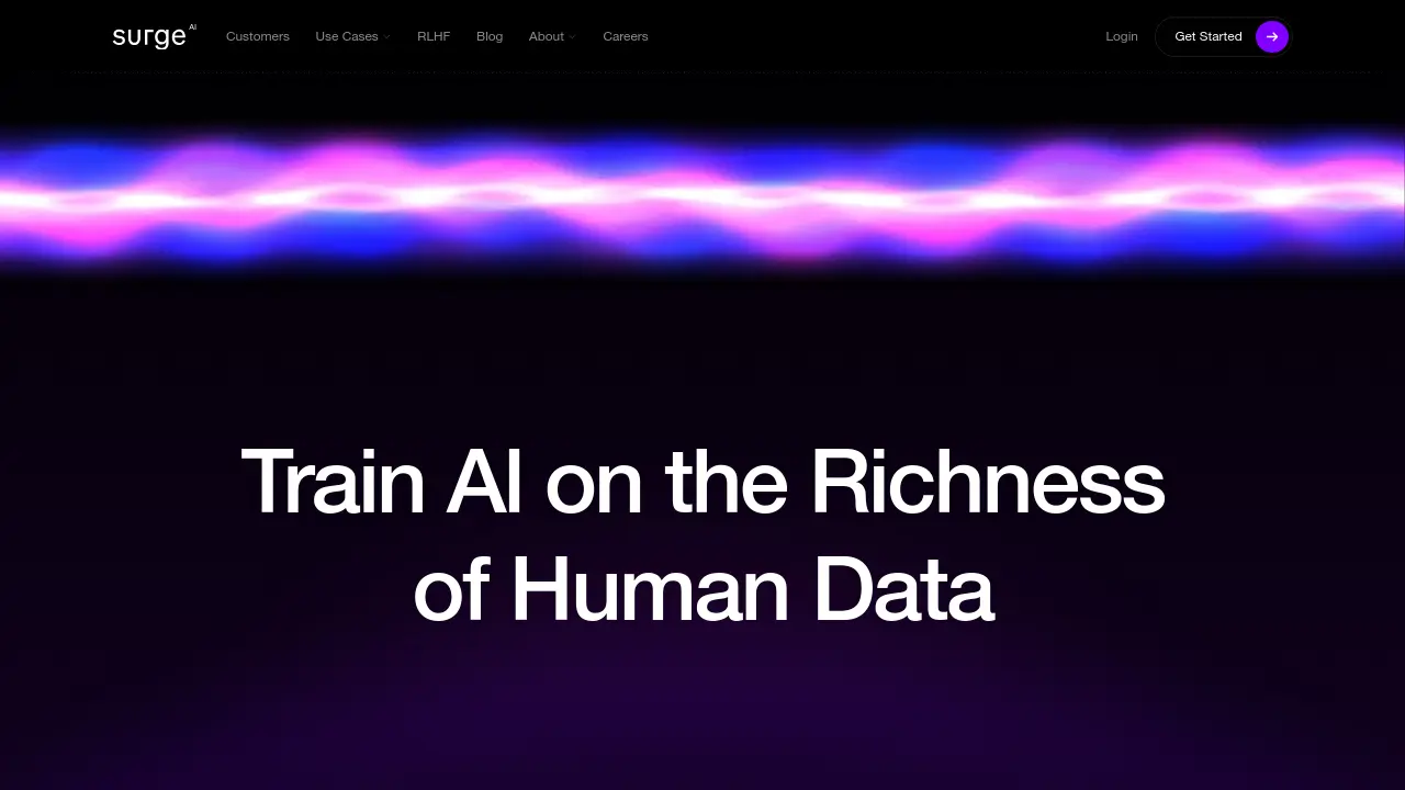 Screenshot of Surge AI