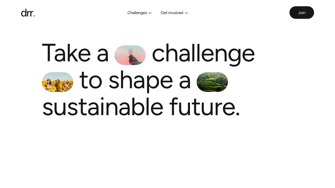 Screenshot of Sustainable Future Challenges