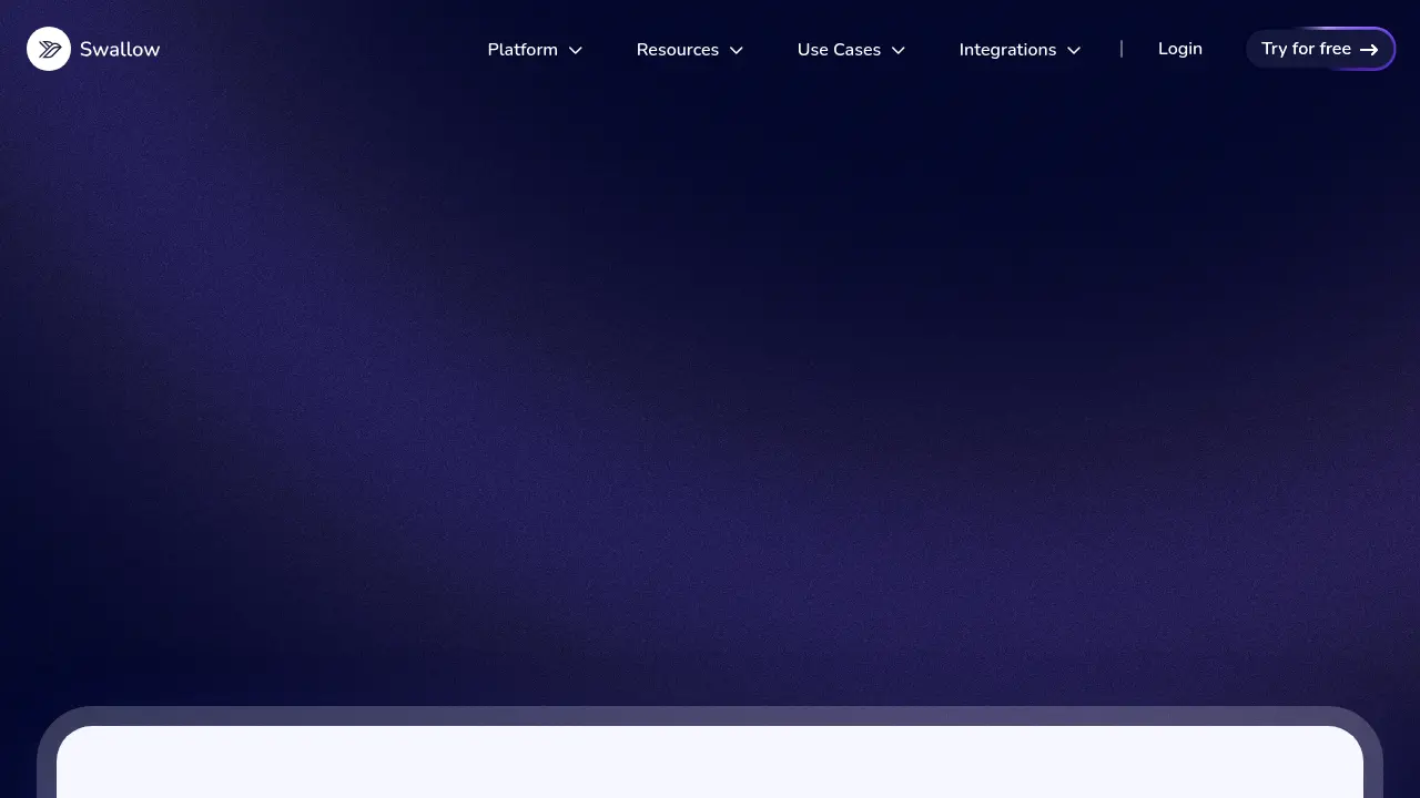 Screenshot of Swallow