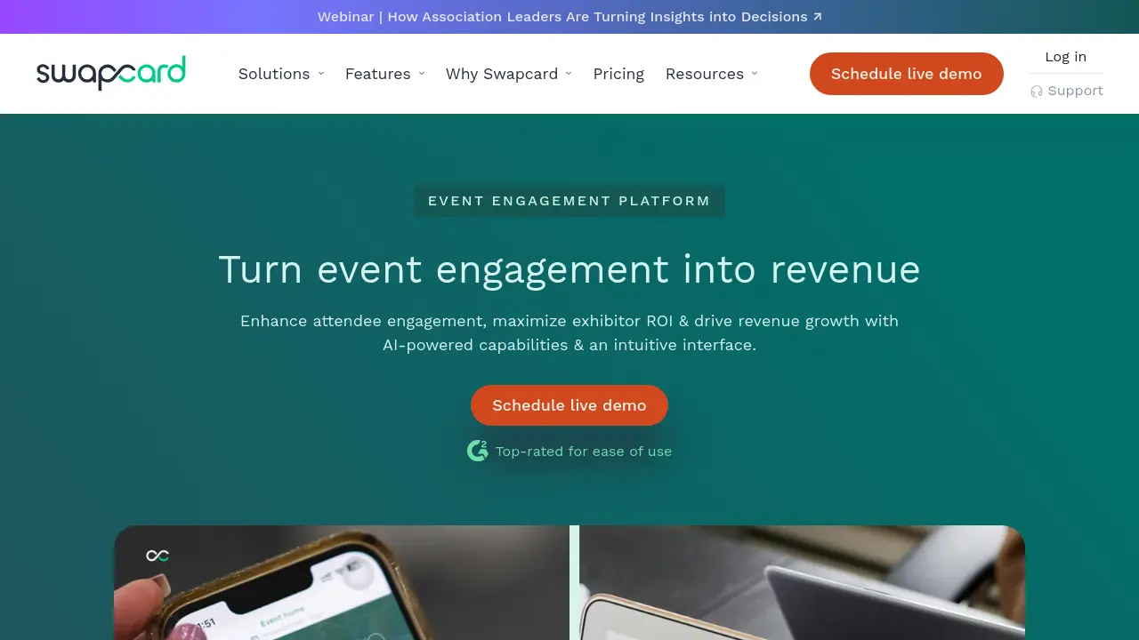 Screenshot of Swapcard