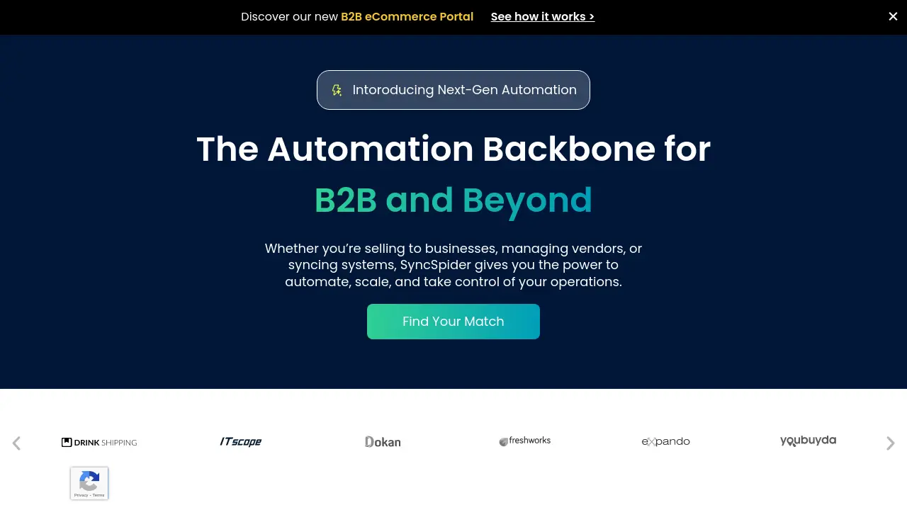 Screenshot of SyncSpider