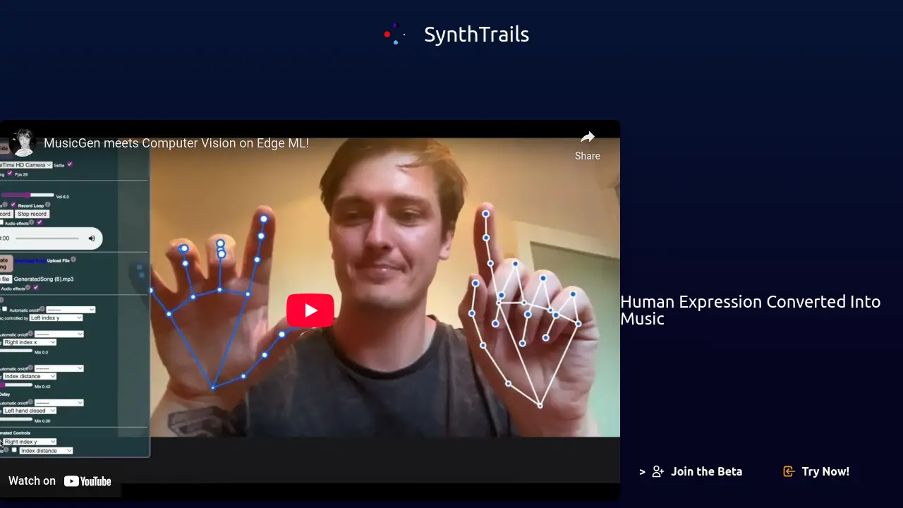 Screenshot of SynthTrails