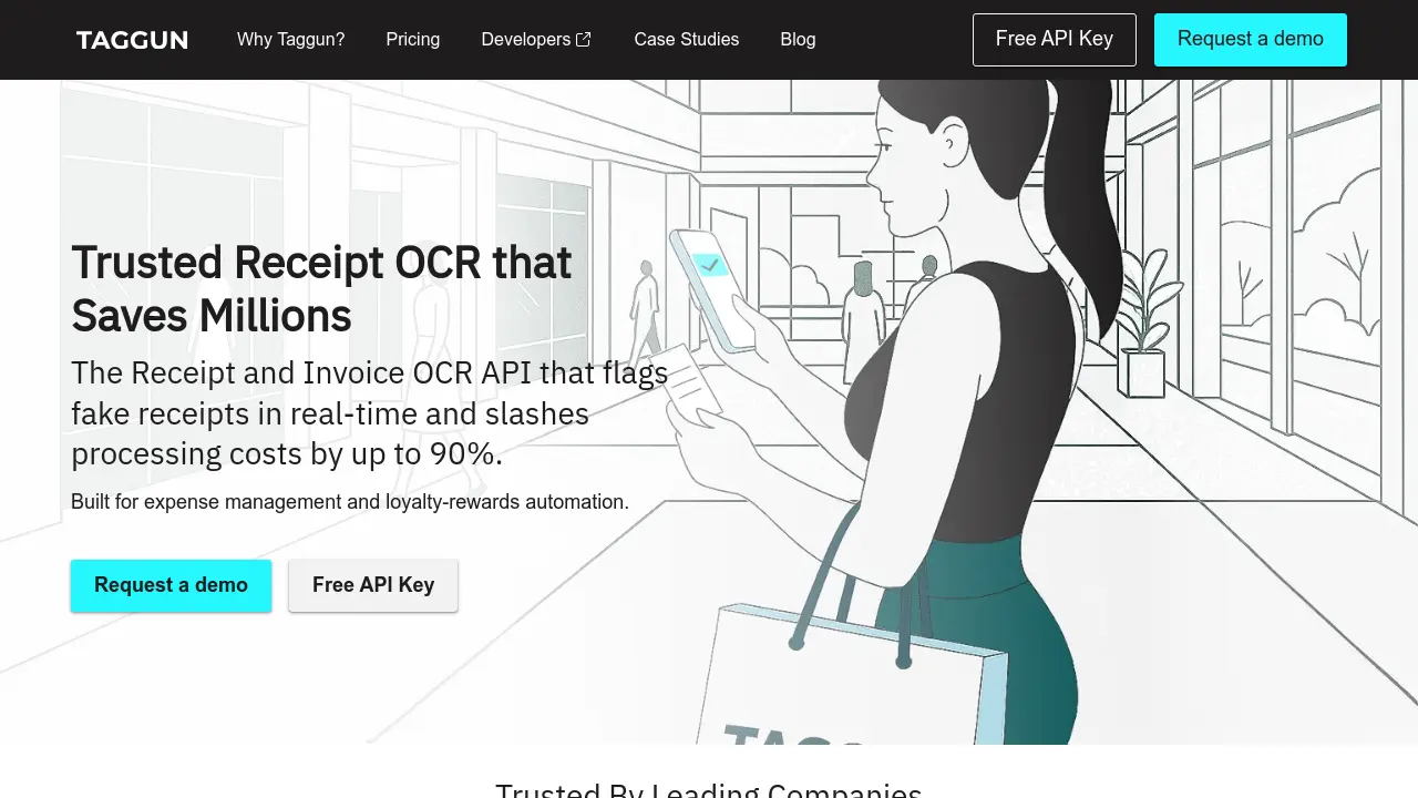 Screenshot of Taggun
