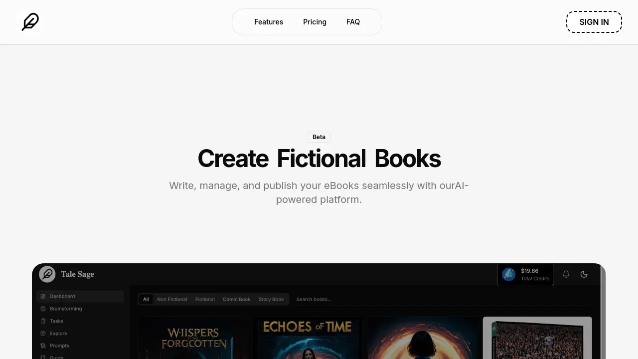 Screenshot of Tale Sage