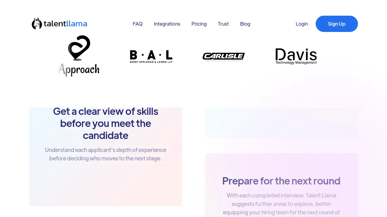 Screenshot of Talent Llama