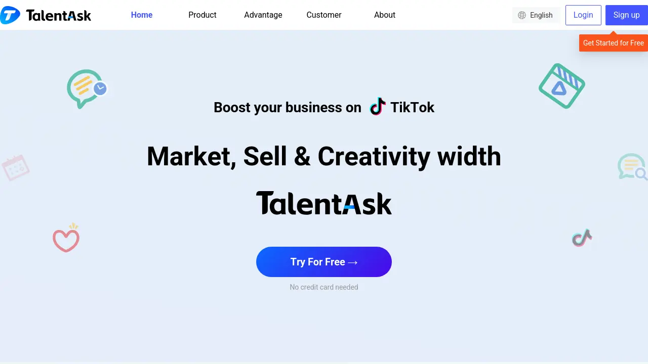 Screenshot of TalentAsk