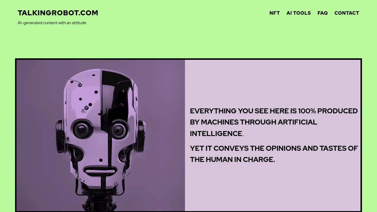 Screenshot of TalkingRobot