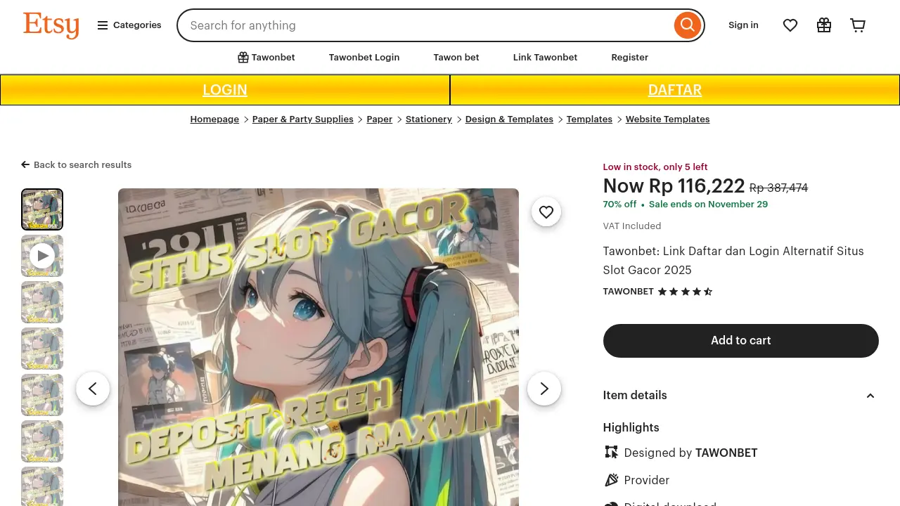 Screenshot of Tawonbet