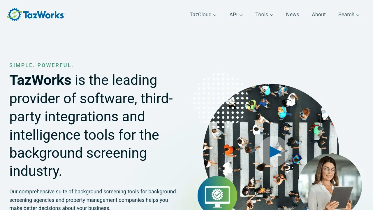 Screenshot of TazWorks