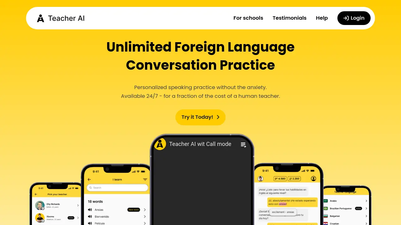 Screenshot of Teacher AI