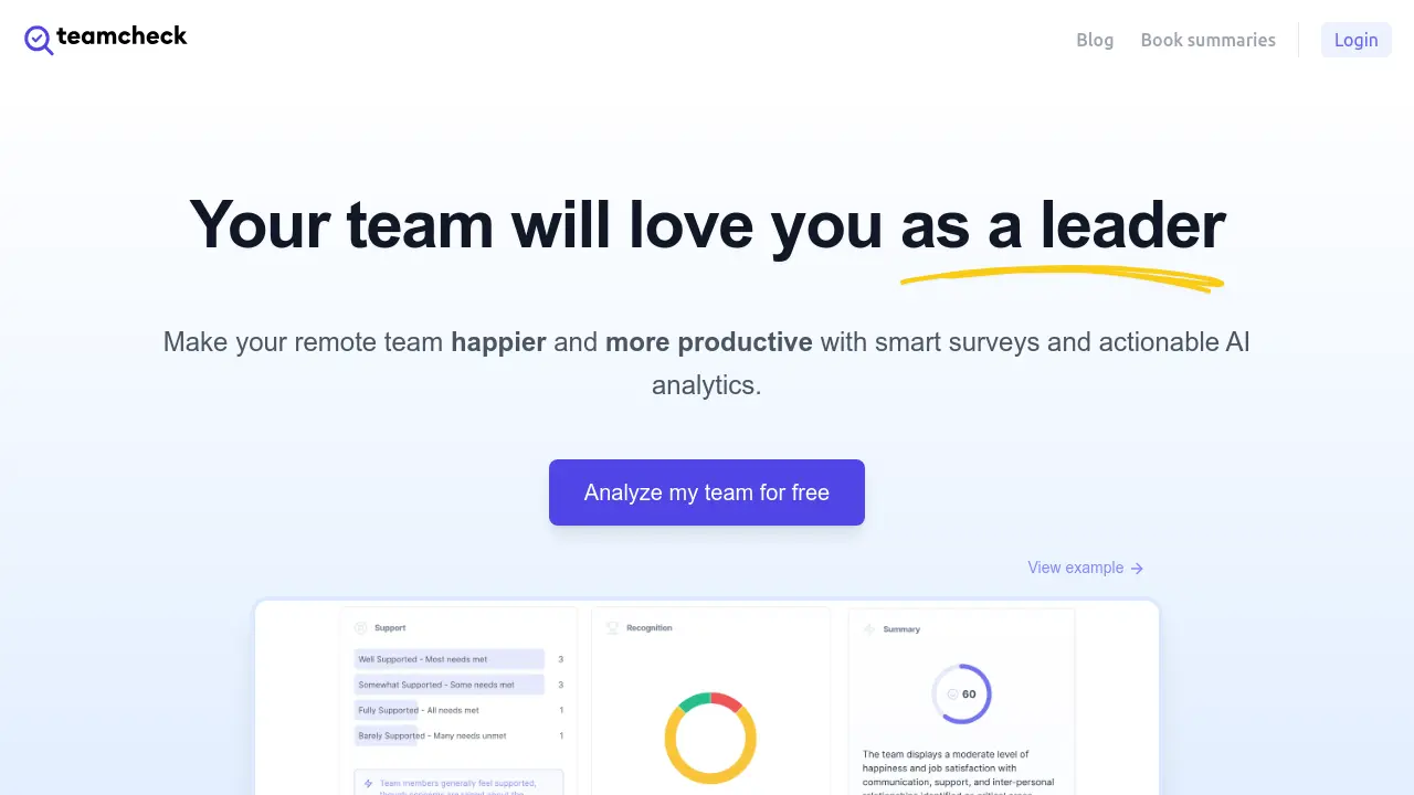 Screenshot of Teamcheck