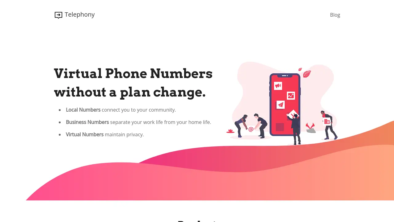 Screenshot of Telephony