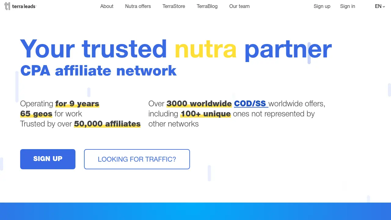 Screenshot of TerraLeads