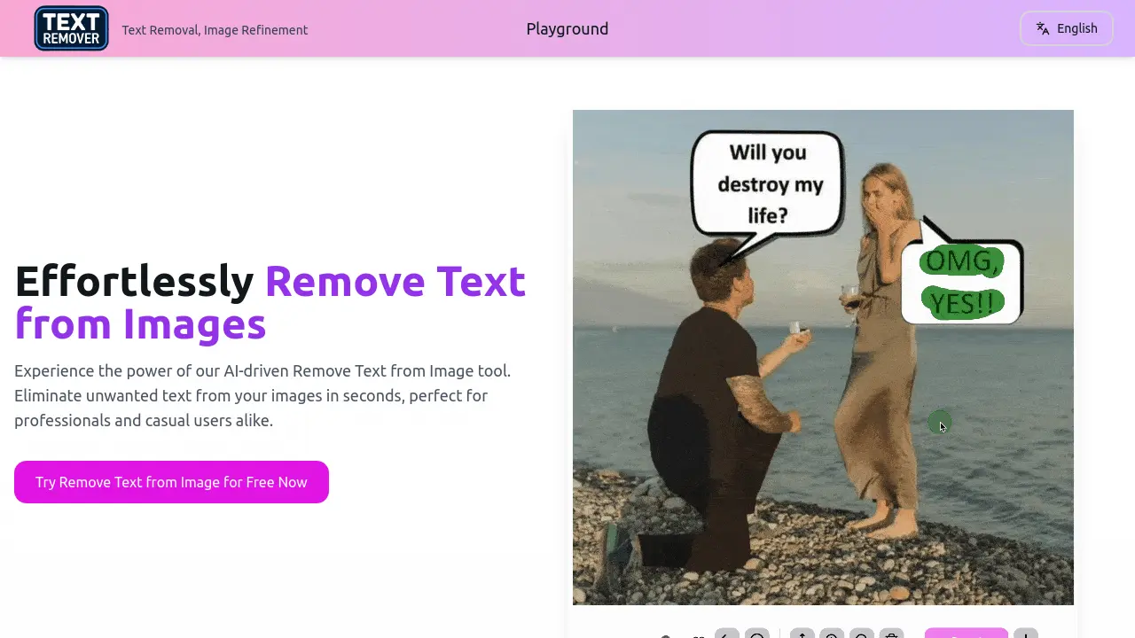 Screenshot of TextRemove.org