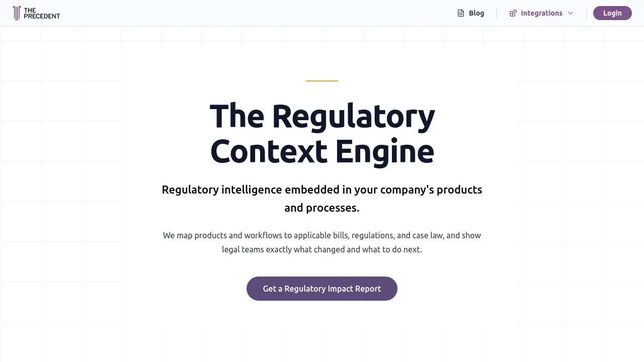 Screenshot of The Regulatory Context Engine