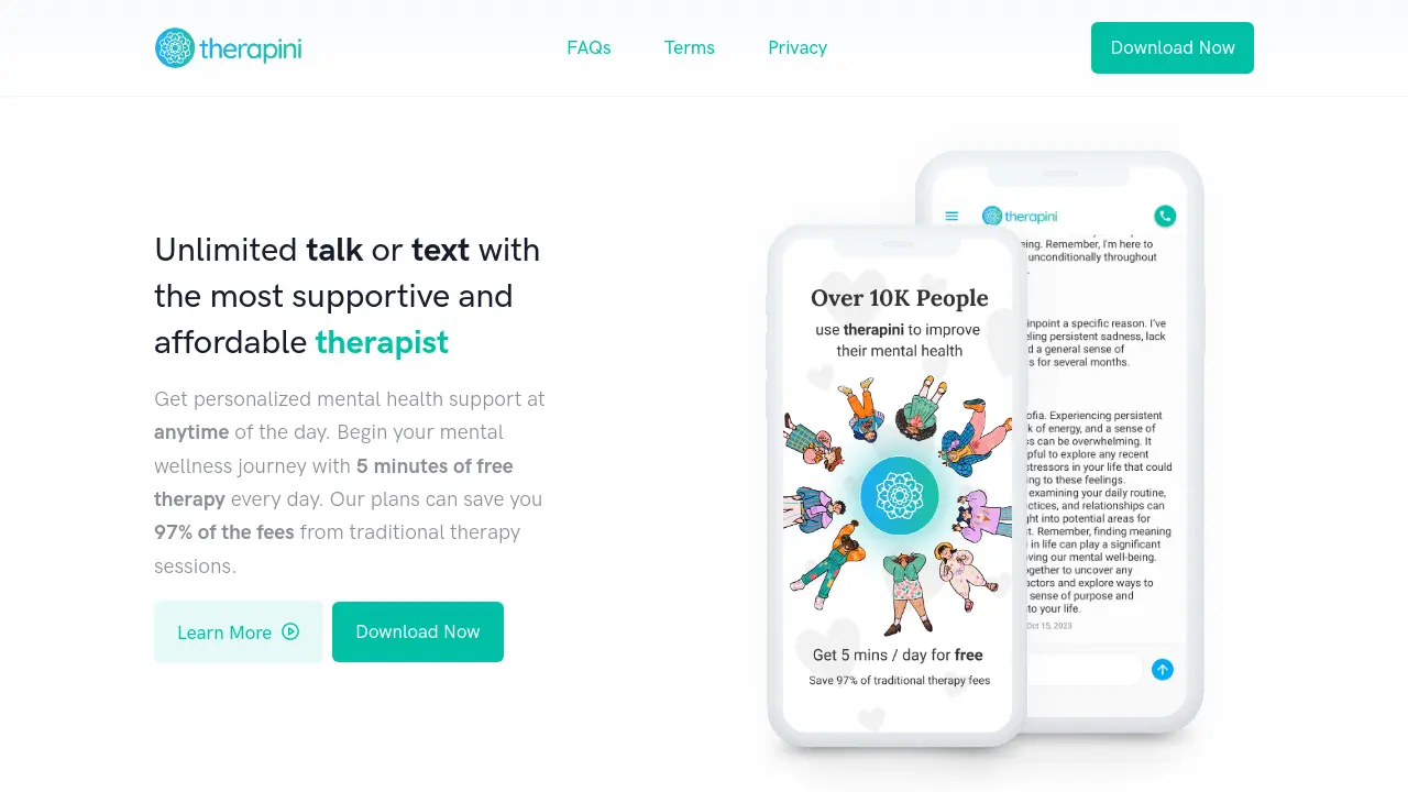 Screenshot of therapini