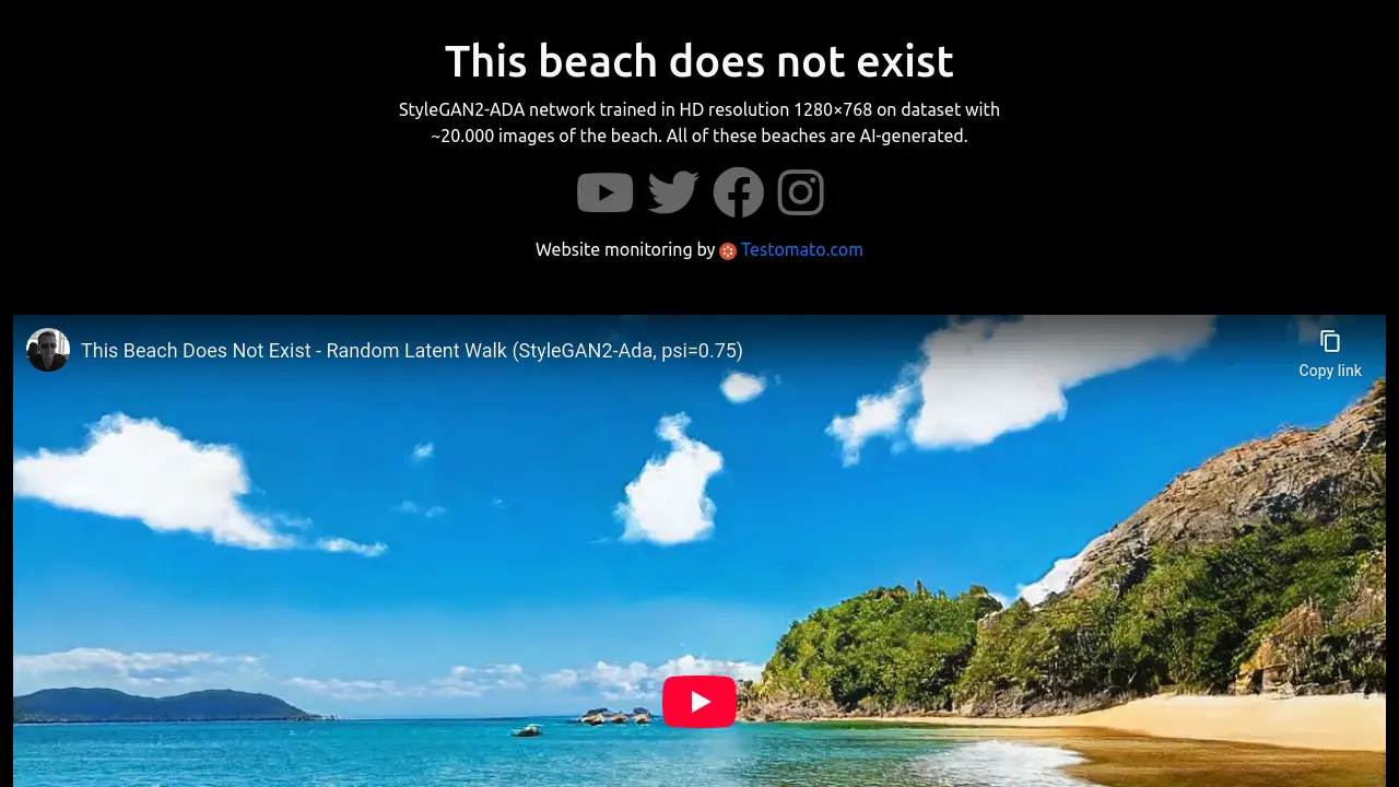 Screenshot of This beach does not exist