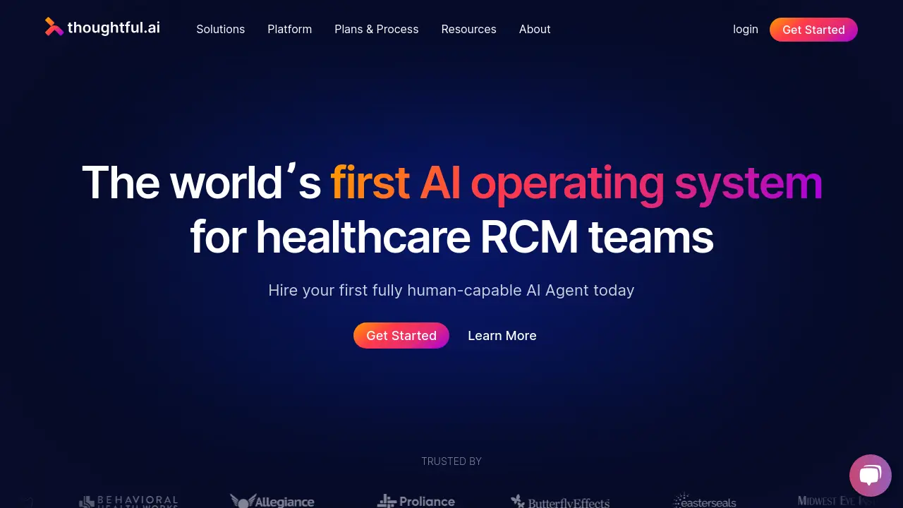 Screenshot of Thoughtful AI