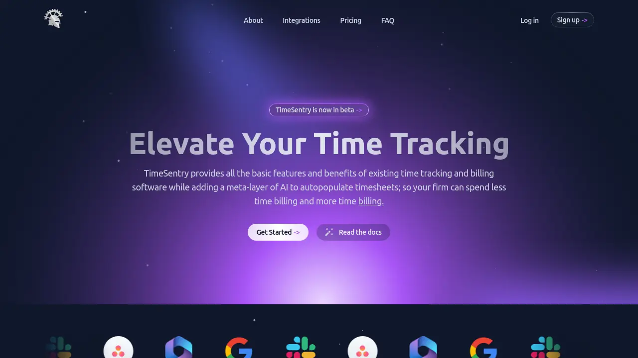 Screenshot of TimeSentry