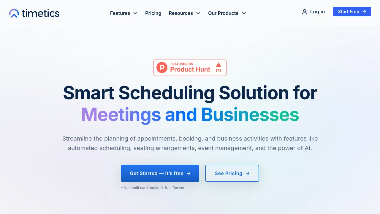 Screenshot of Timetics