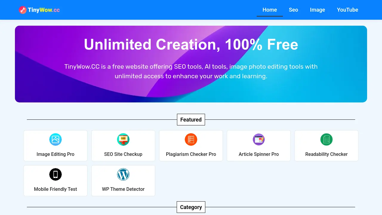Screenshot of TinyWow.cc