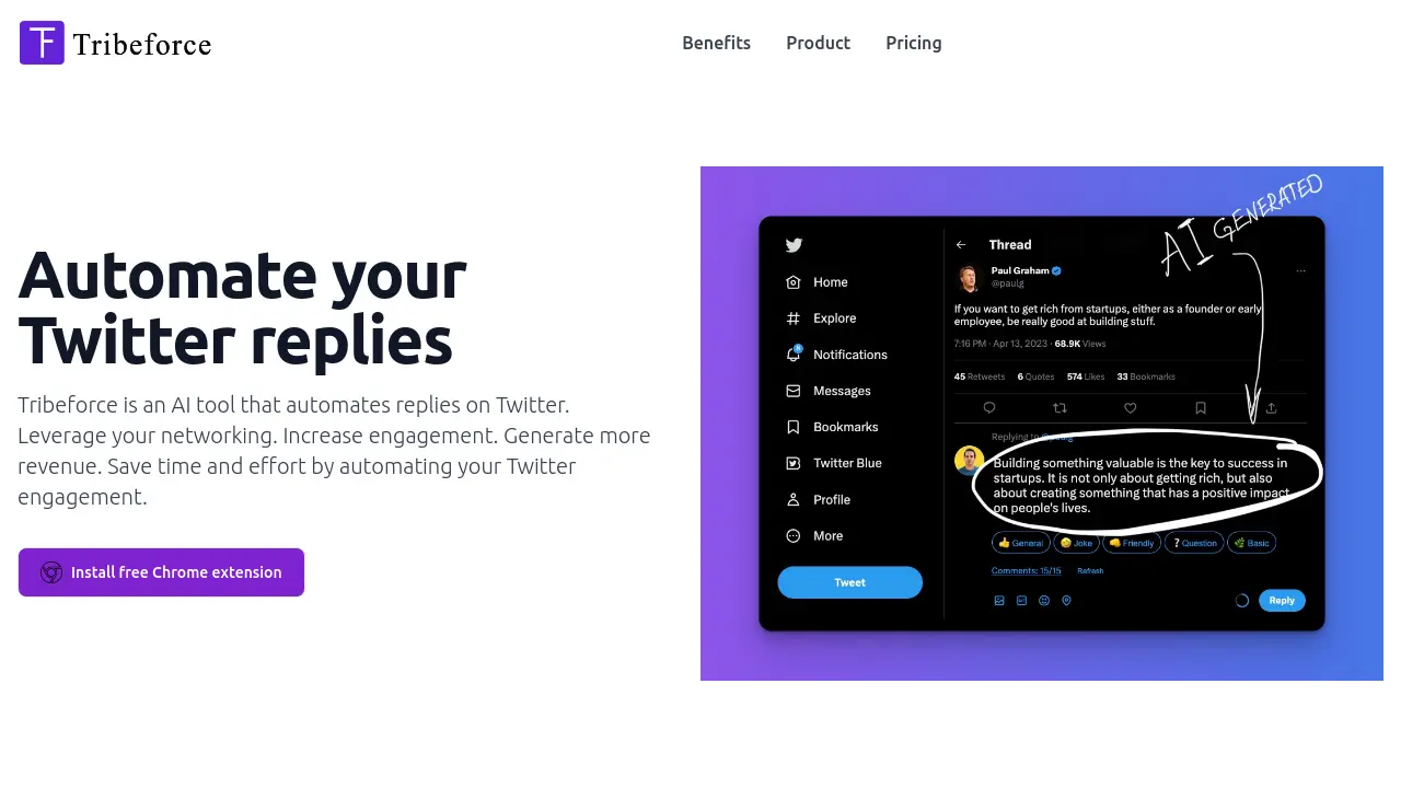 Screenshot of Tribeforce