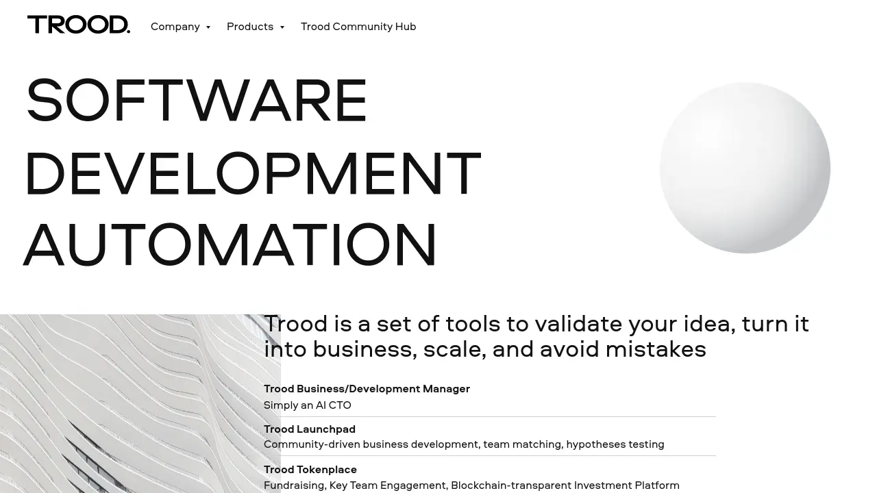 Screenshot of Trood